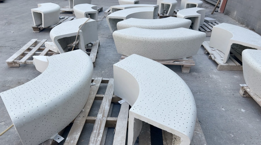 飾紀上品GRC廠家：揭陽普寧GRC透光坐凳工程案例