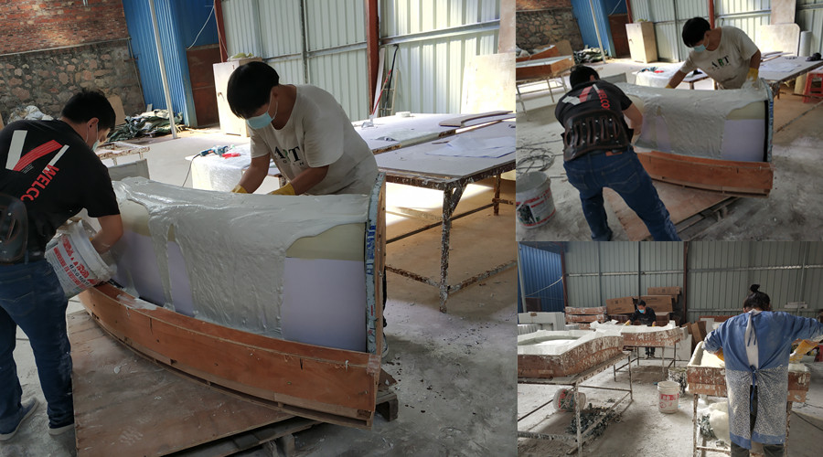 GRG構(gòu)件生產(chǎn)中 GRG構(gòu)件生產(chǎn)中