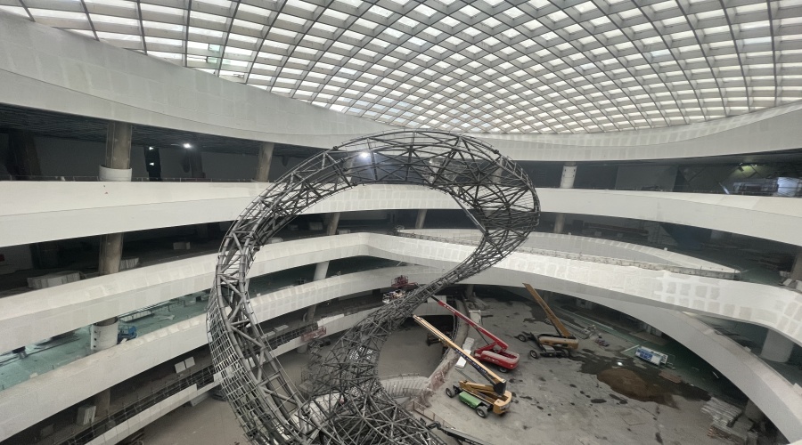 GRG中庭攔河造型 GRG中庭攔河造型