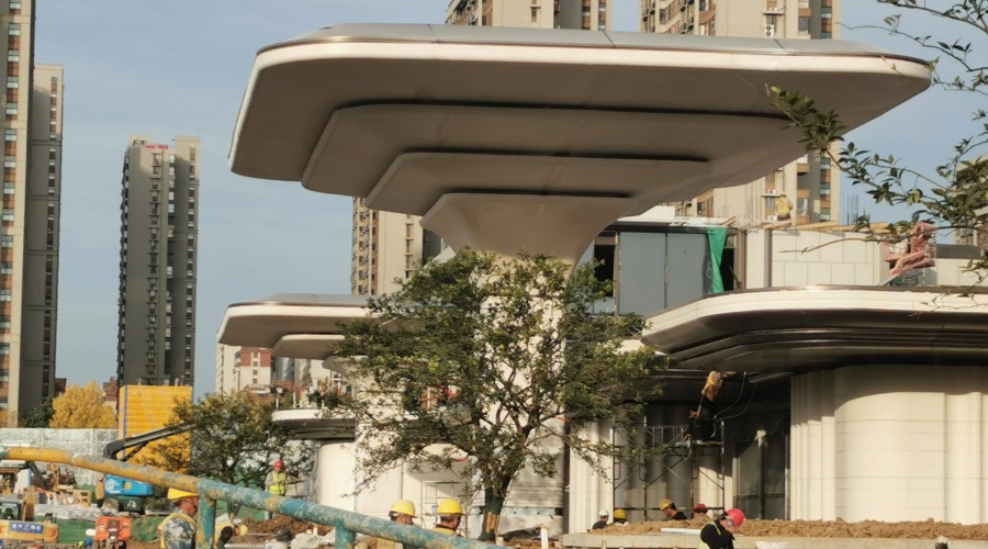 合肥華蓋UHPC柱子落地效果